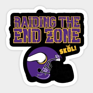 Raiding The End Zone! Vikings Sticker